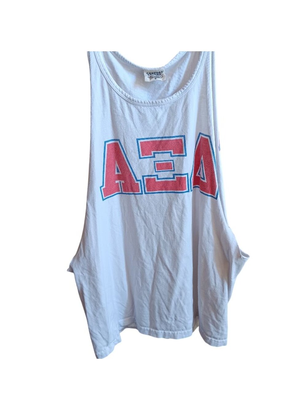 Tank Top Small Side SLit Comfort Colors Alpha Xi Delta American Flag Graphic
